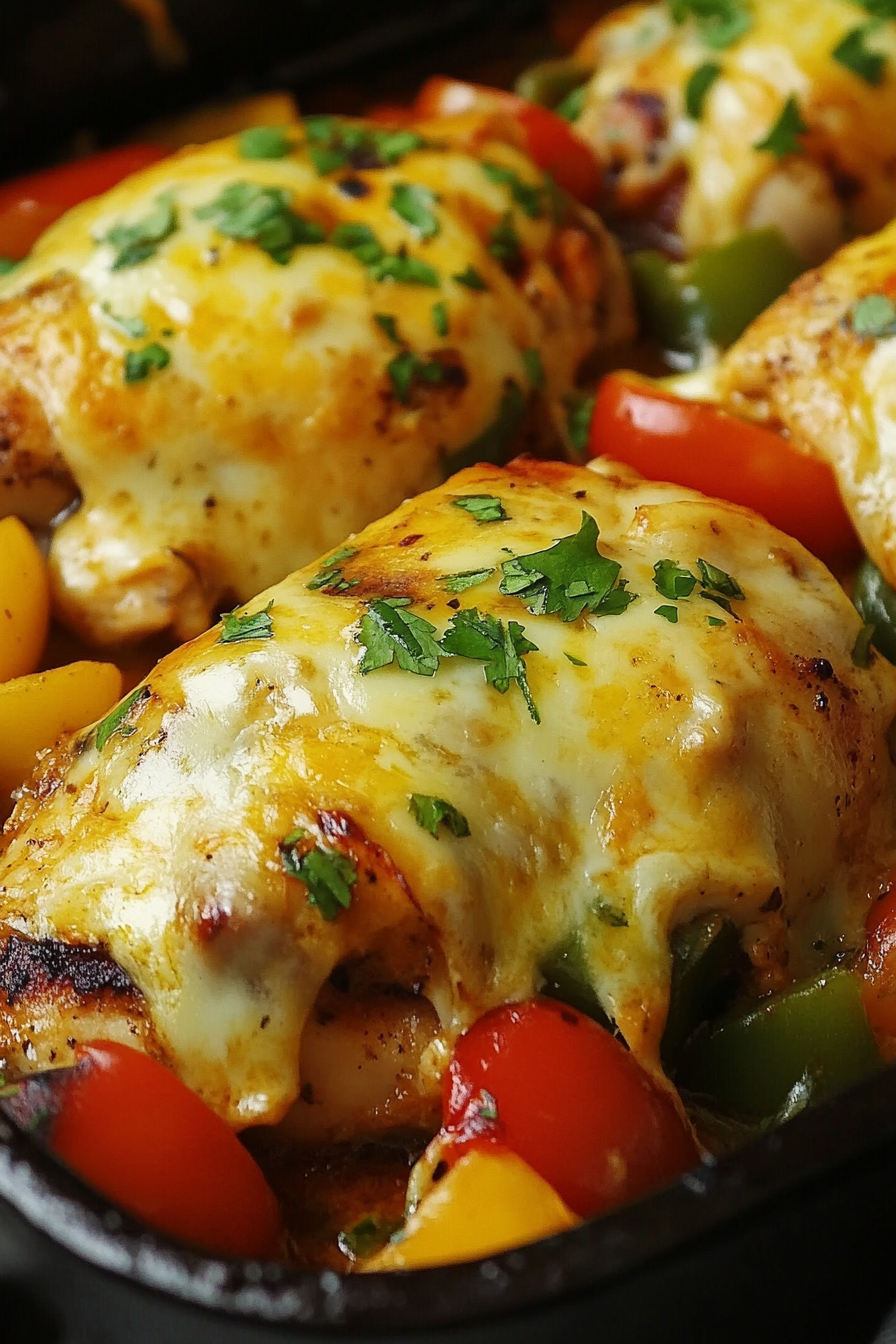 CHEESY BAKED FAJITA CHICKEN