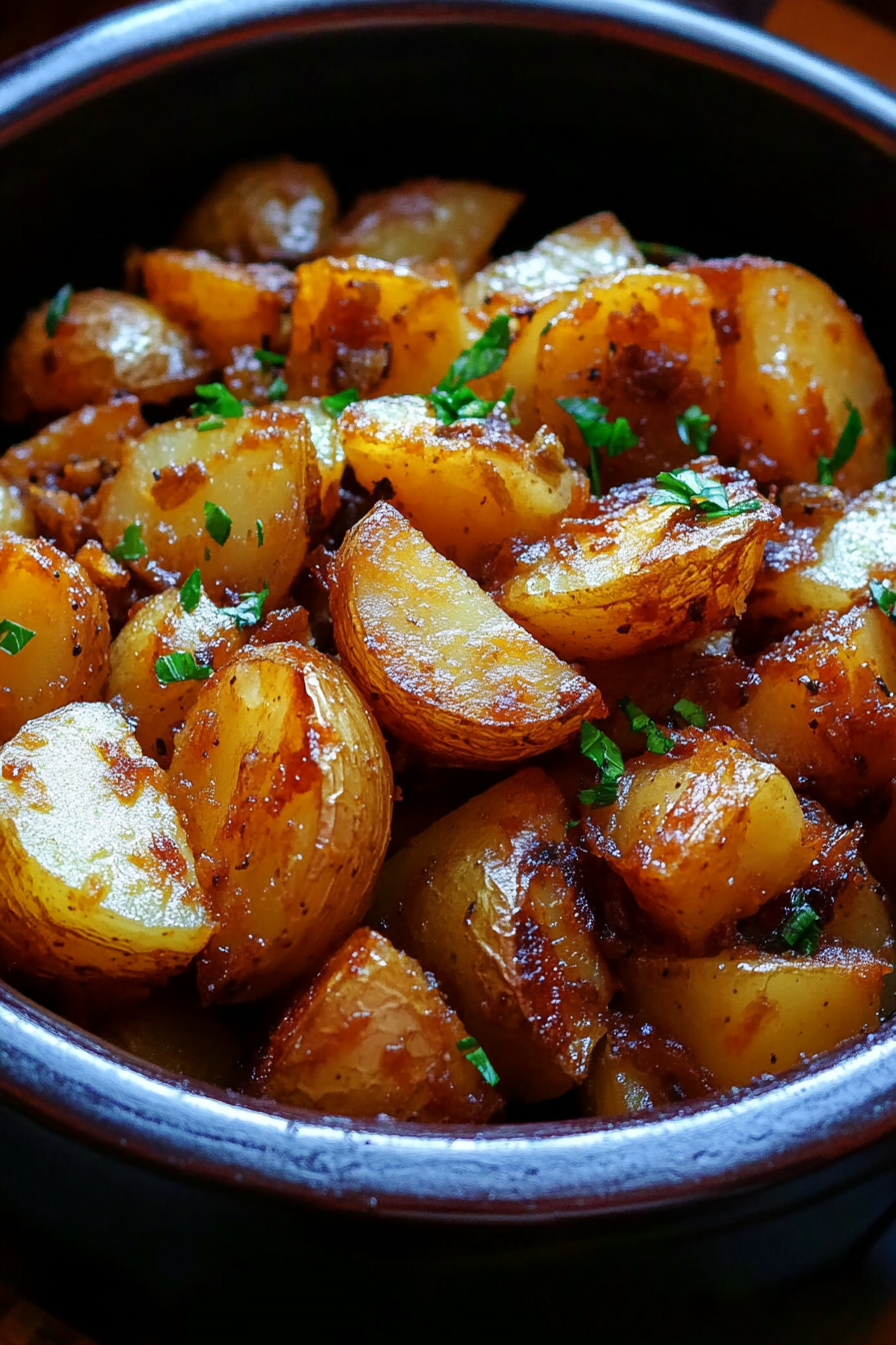 OVEN FRIED POTATOES & ONIONS