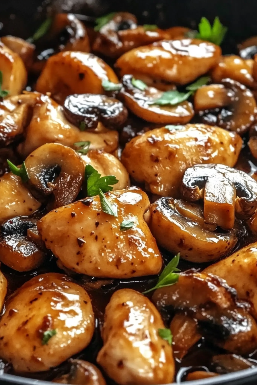 BLACK PEPPER CHICKEN WITH MUSHROOMS