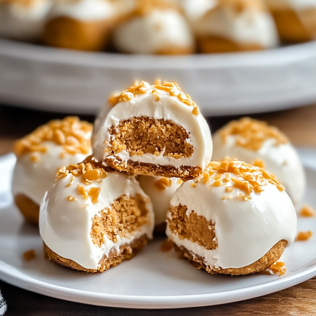 Easy No-Bake Pumpkin Cheesecake Balls