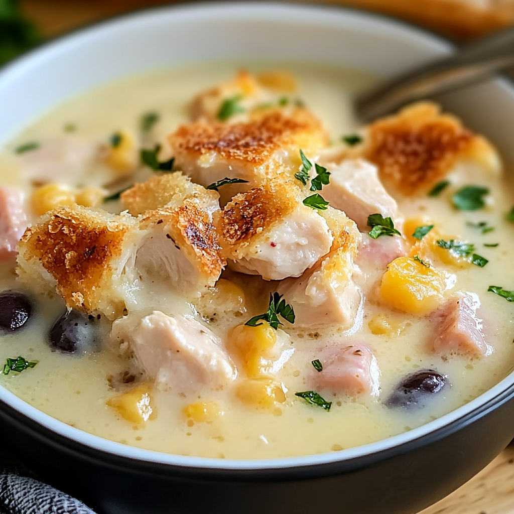 Delicious Chicken Cordon Bleu Soup