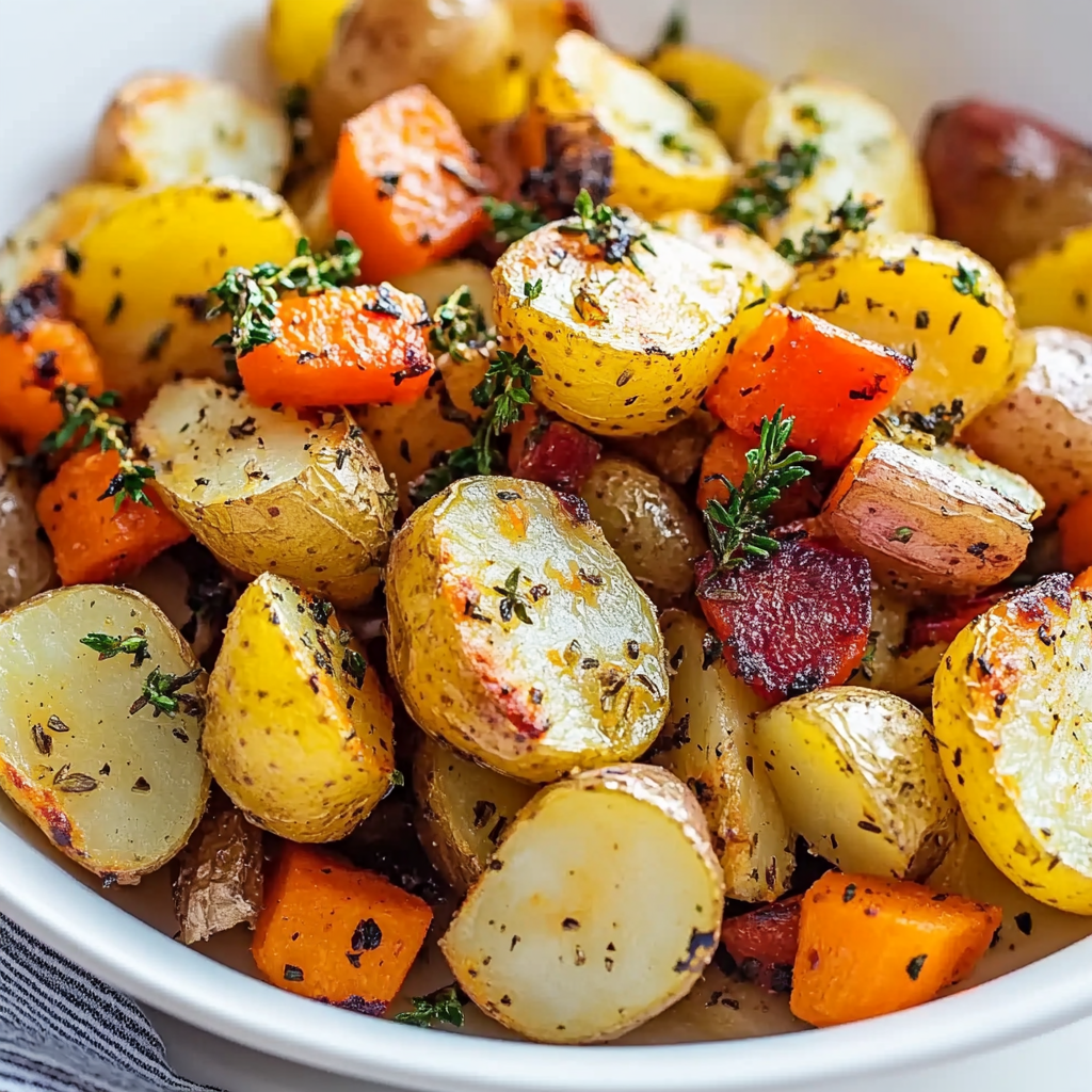 Garlic Herb Roasted Potatoes and Veggies