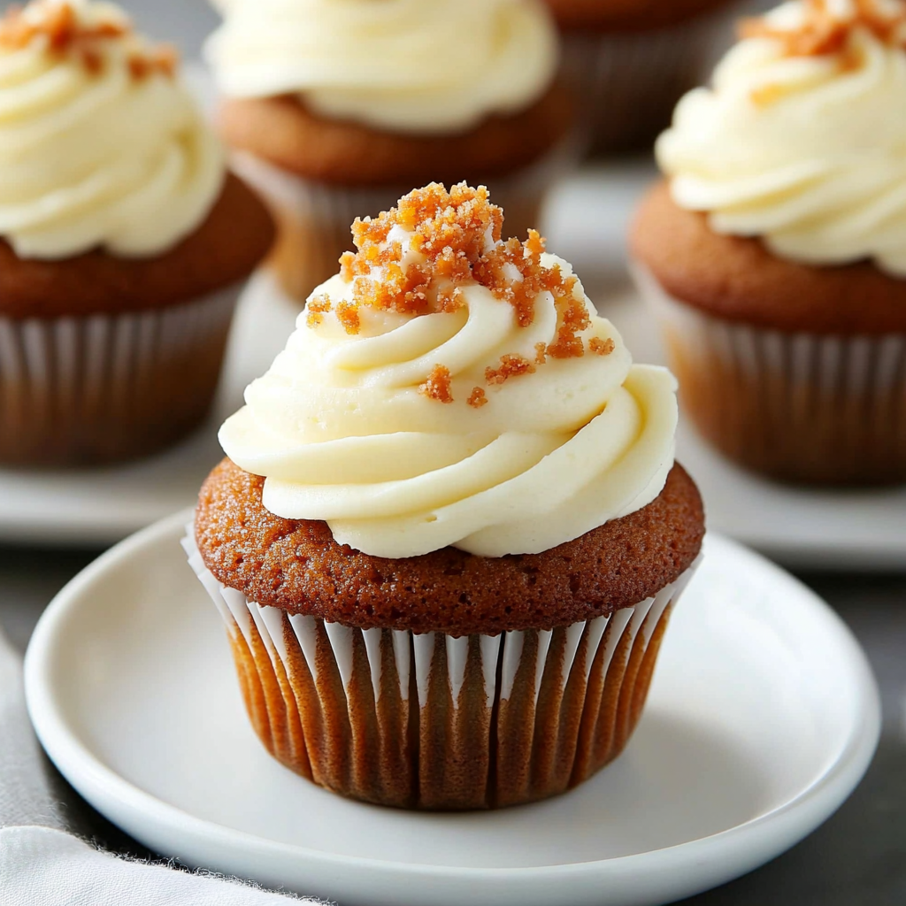 Carrot Cake Cupcakes with Cream Cheese Frosting