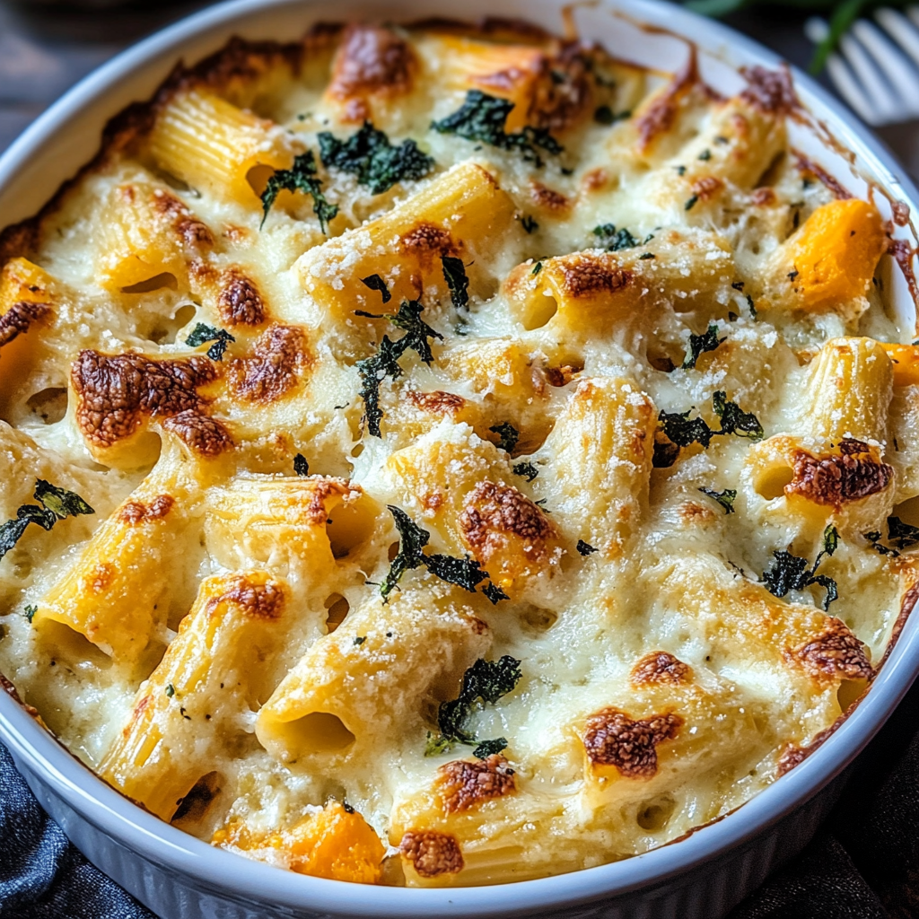 Creamy Butternut Squash Rigatoni Bake
