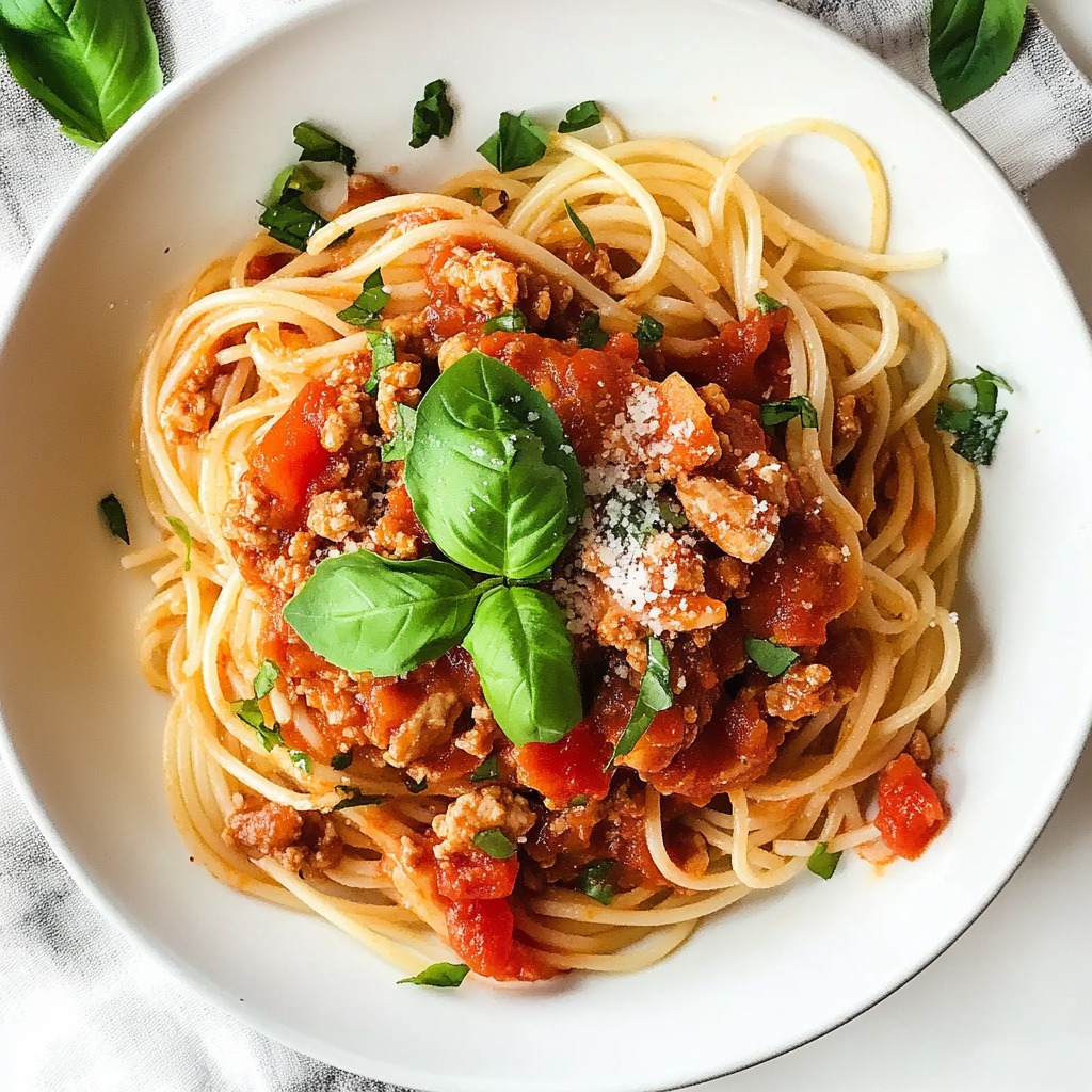 Easy Turkey Bolognese Spaghetti