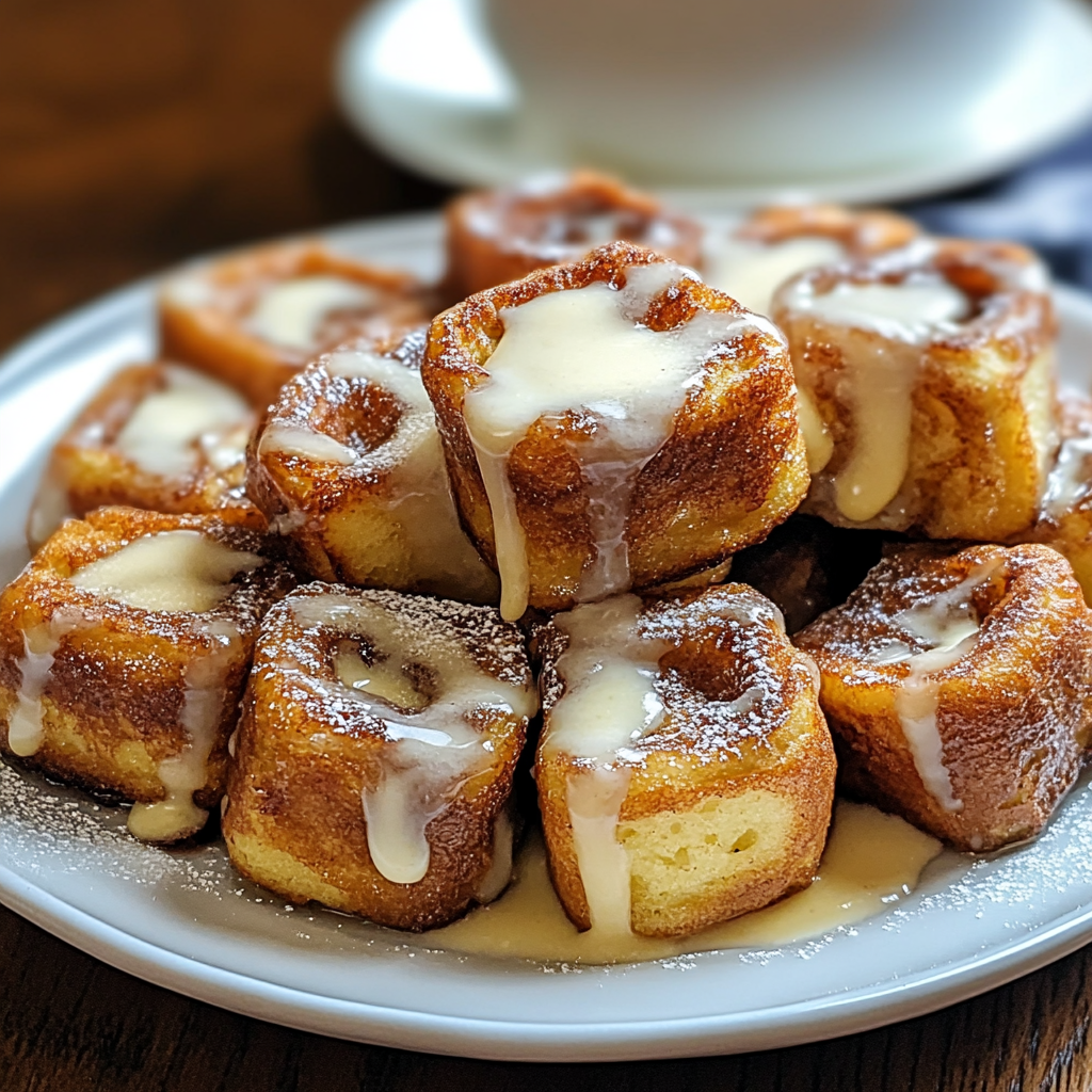 Cinnamon Roll French Toast Bites