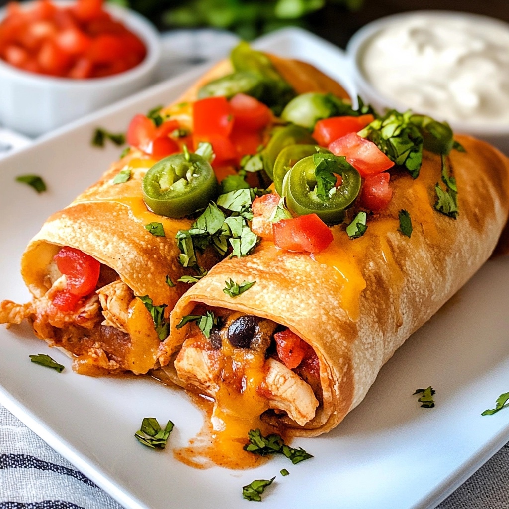 Homemade Chimichangas with Chicken