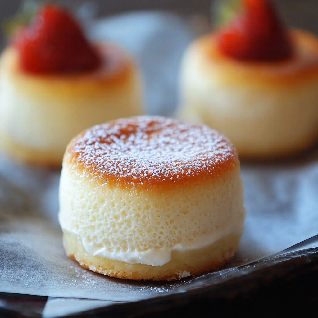 Moist Mini Japanese Cheesecakes