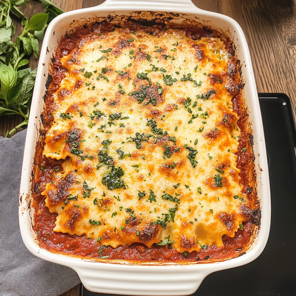 Lazy Ravioli Lasagna
