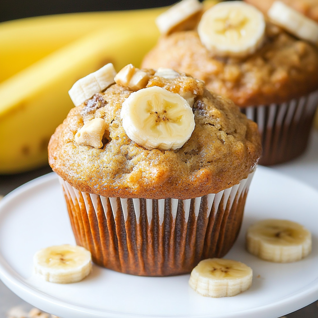 Greek Yogurt Banana Muffins