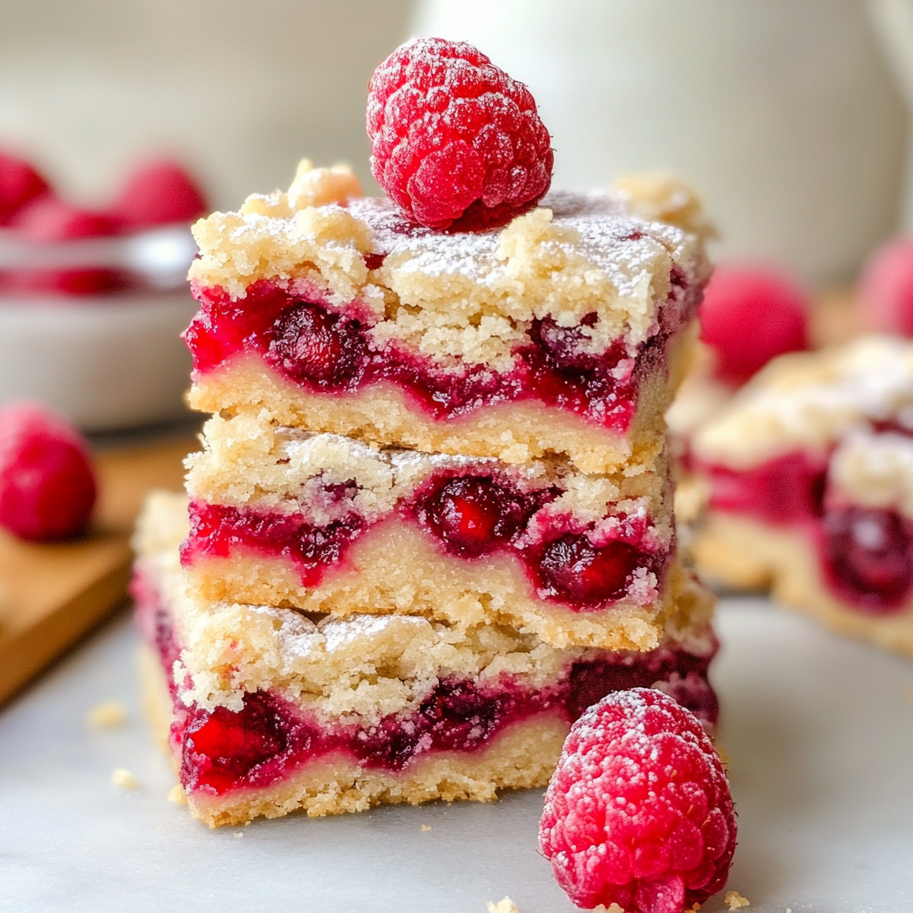 Raspberry Shortbread Cookie Bars