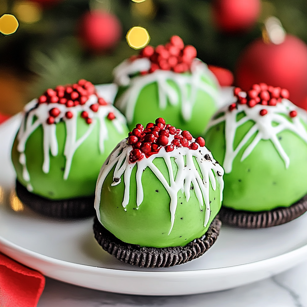 Festive Grinch Oreo Balls