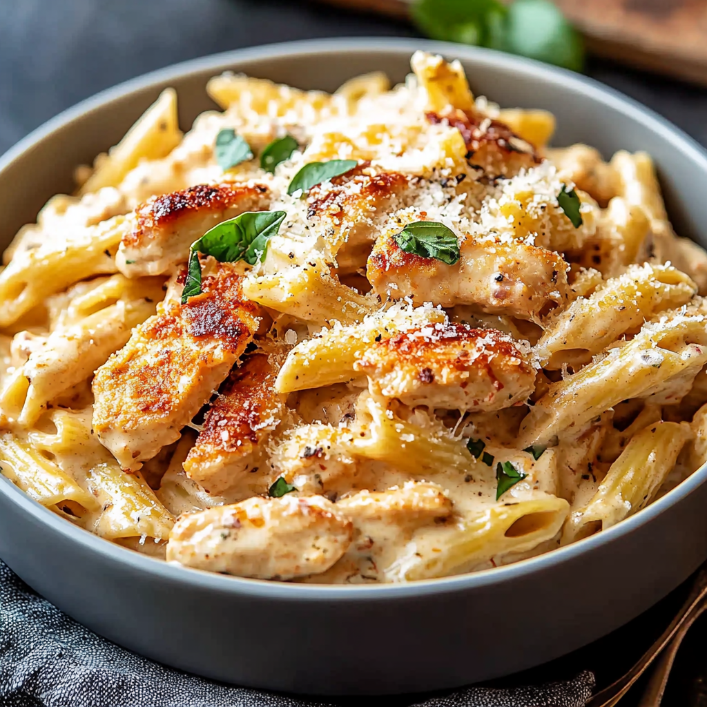 Southern Style Creamy Parmesan Chicken Pasta