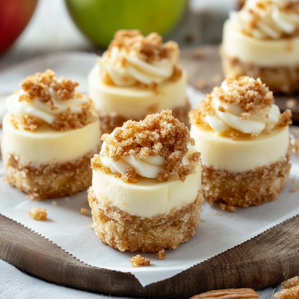 Apple Crisp Mini Cheesecakes