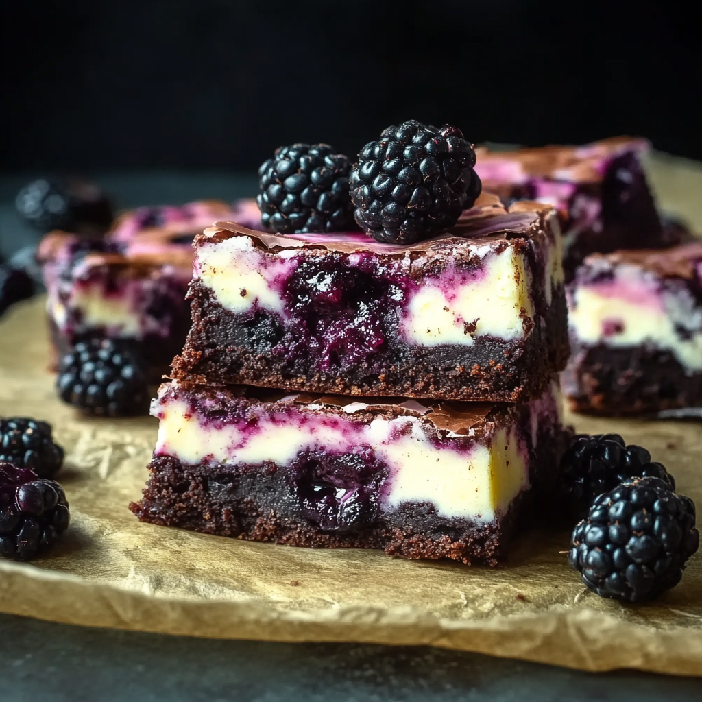 Blackberry Cheesecake Brownies