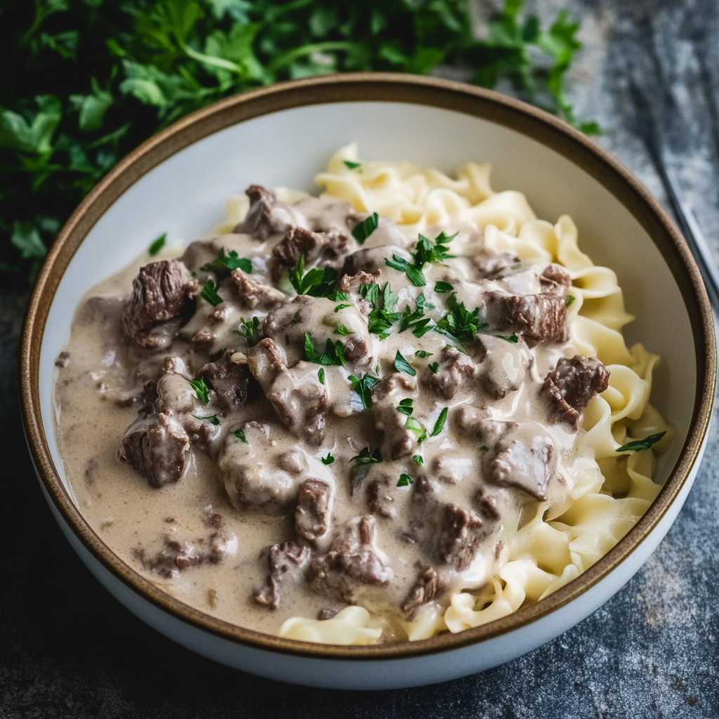 Crockpot Beef Stroganoff