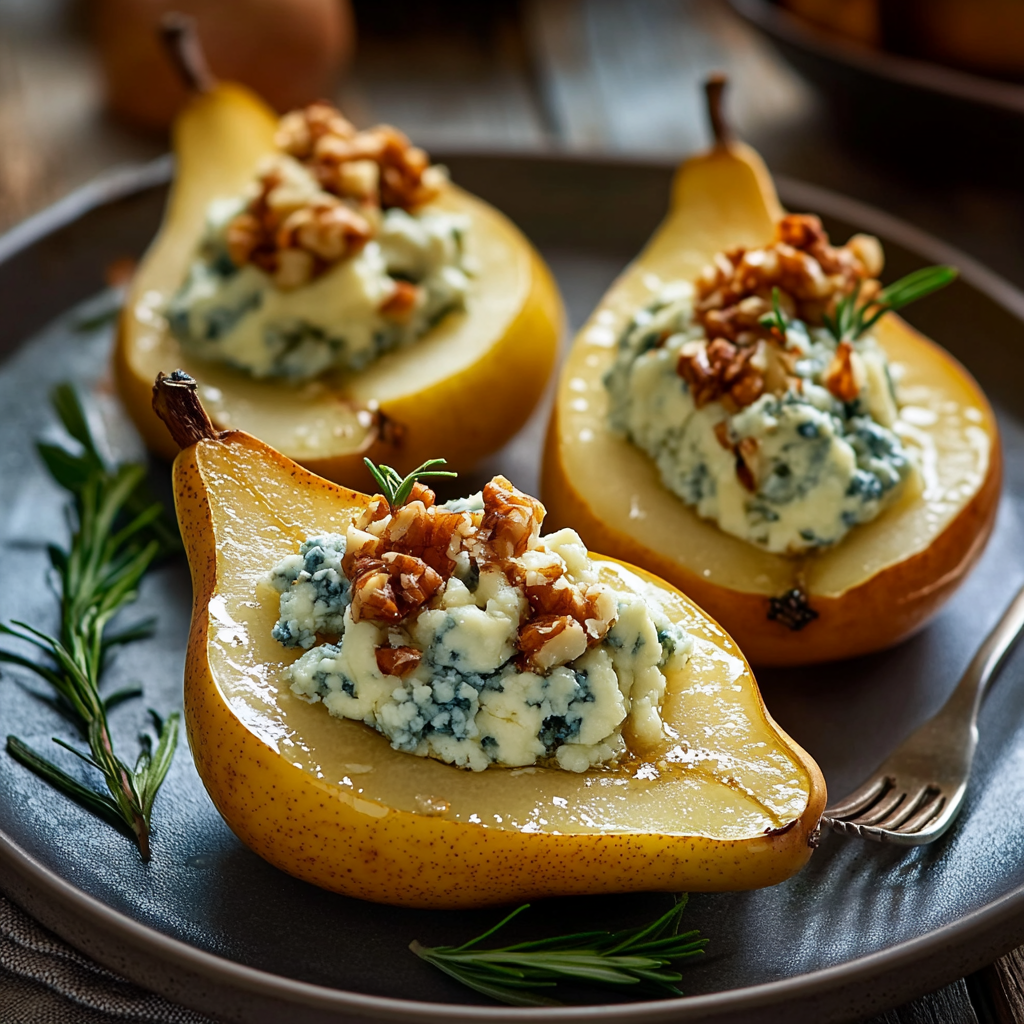 Elegant Blue Cheese Stuffed Pears