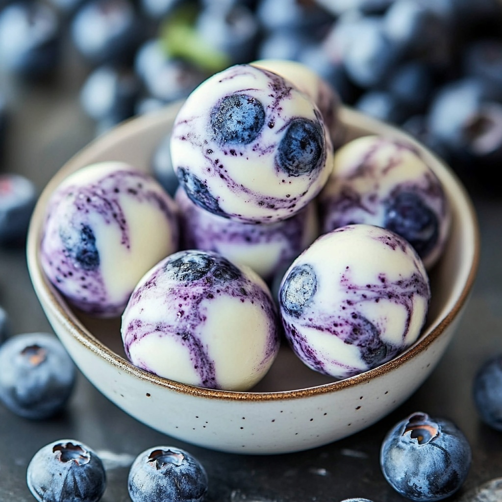 Blueberry Swirl Yogurt Bites: Easy & Healthy Recipe