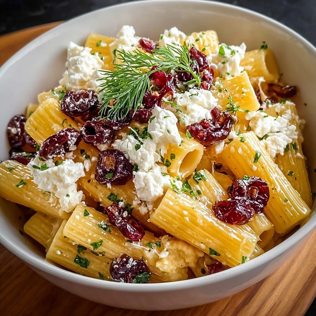 Feta Cranberry Rigatoni Salad