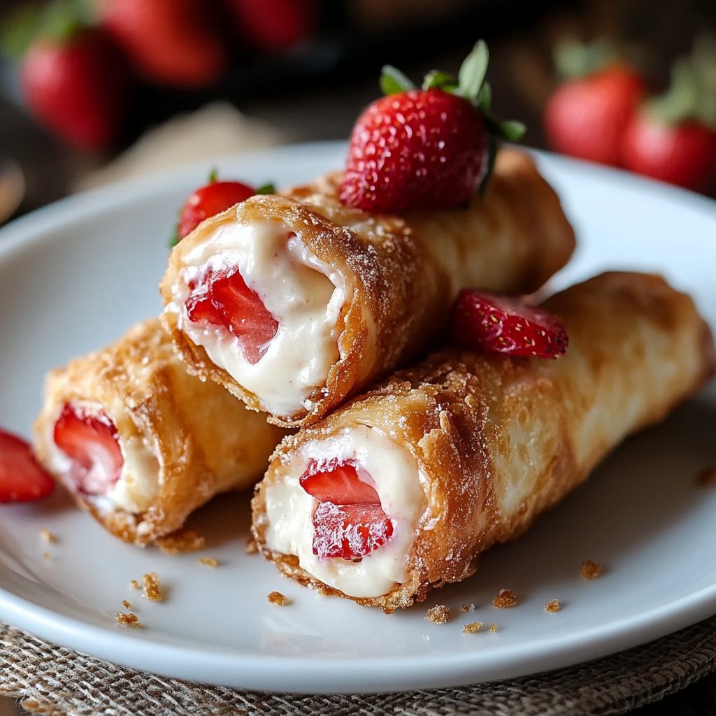 Strawberry Cheesecake Eggroll Bites