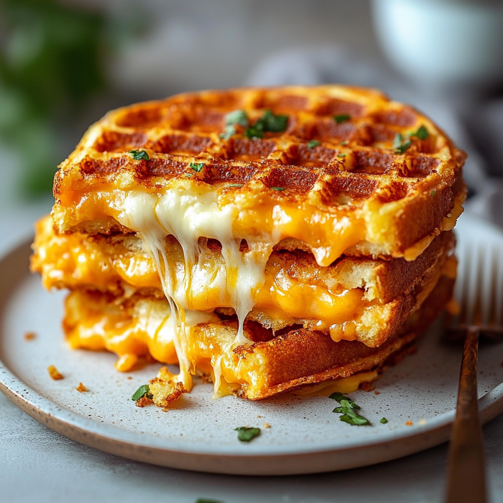 Low Carb Grilled Cheese Chaffle