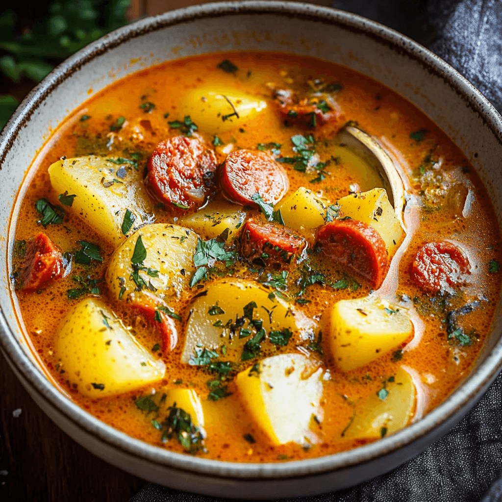 Spanish Potato Soup Chorizo