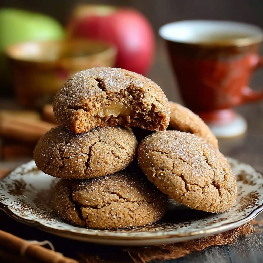 Apple Cider Gingersnap Cookies