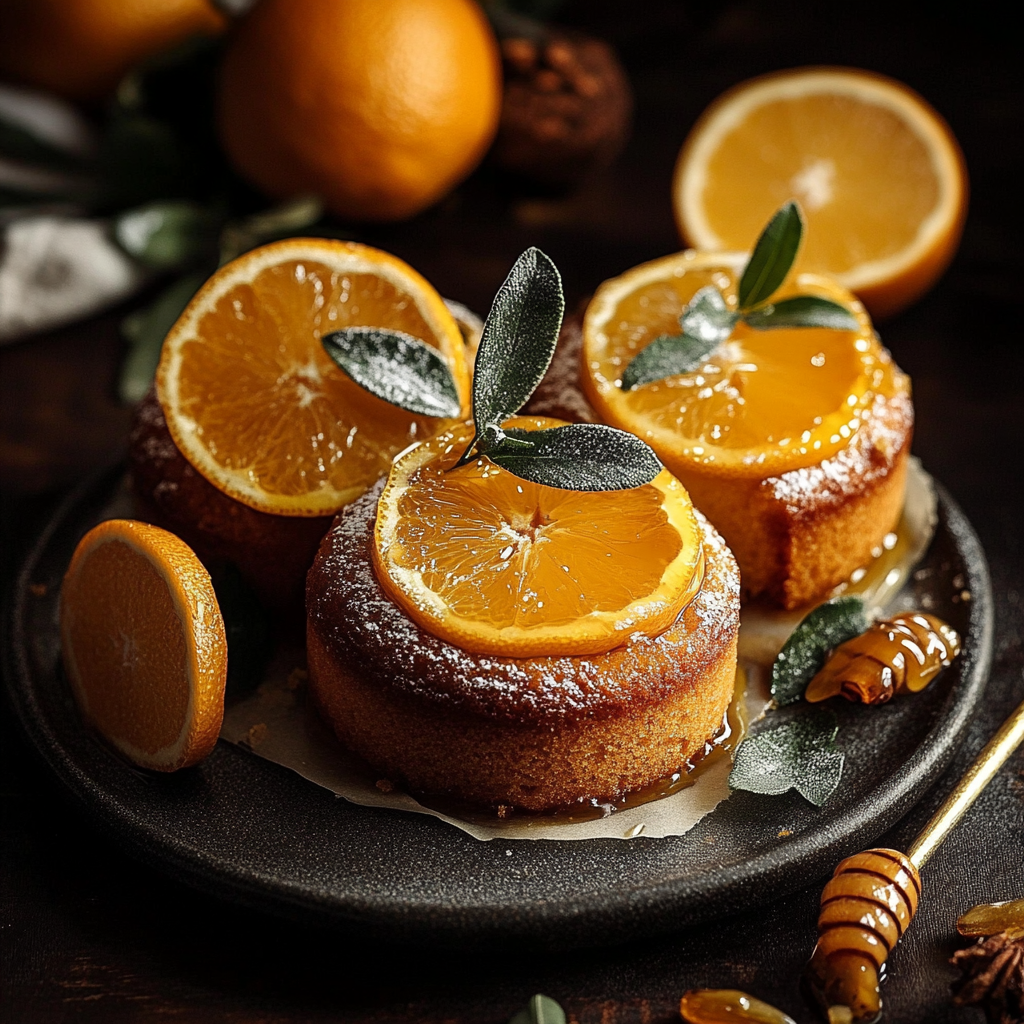 Orange Ginger Honey Cakes