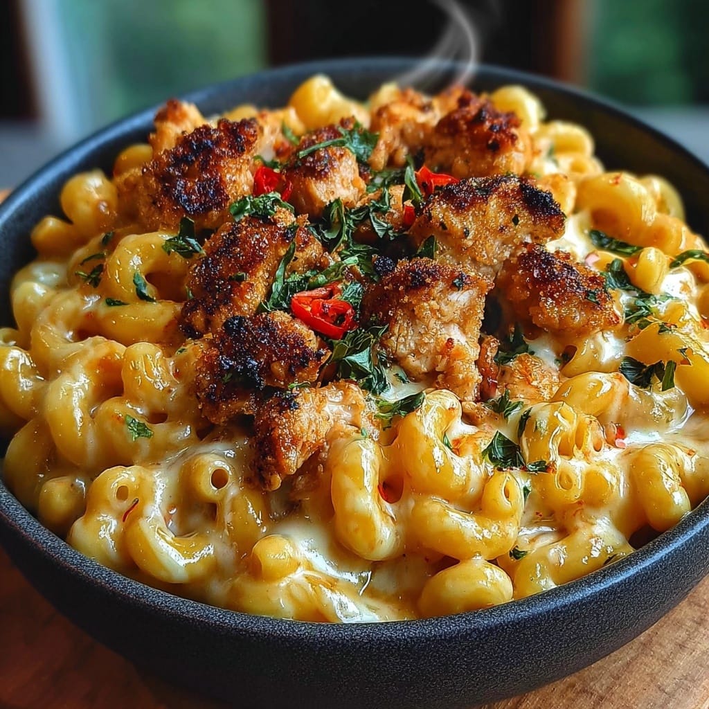 Honey Pepper Chicken Mac Cheese