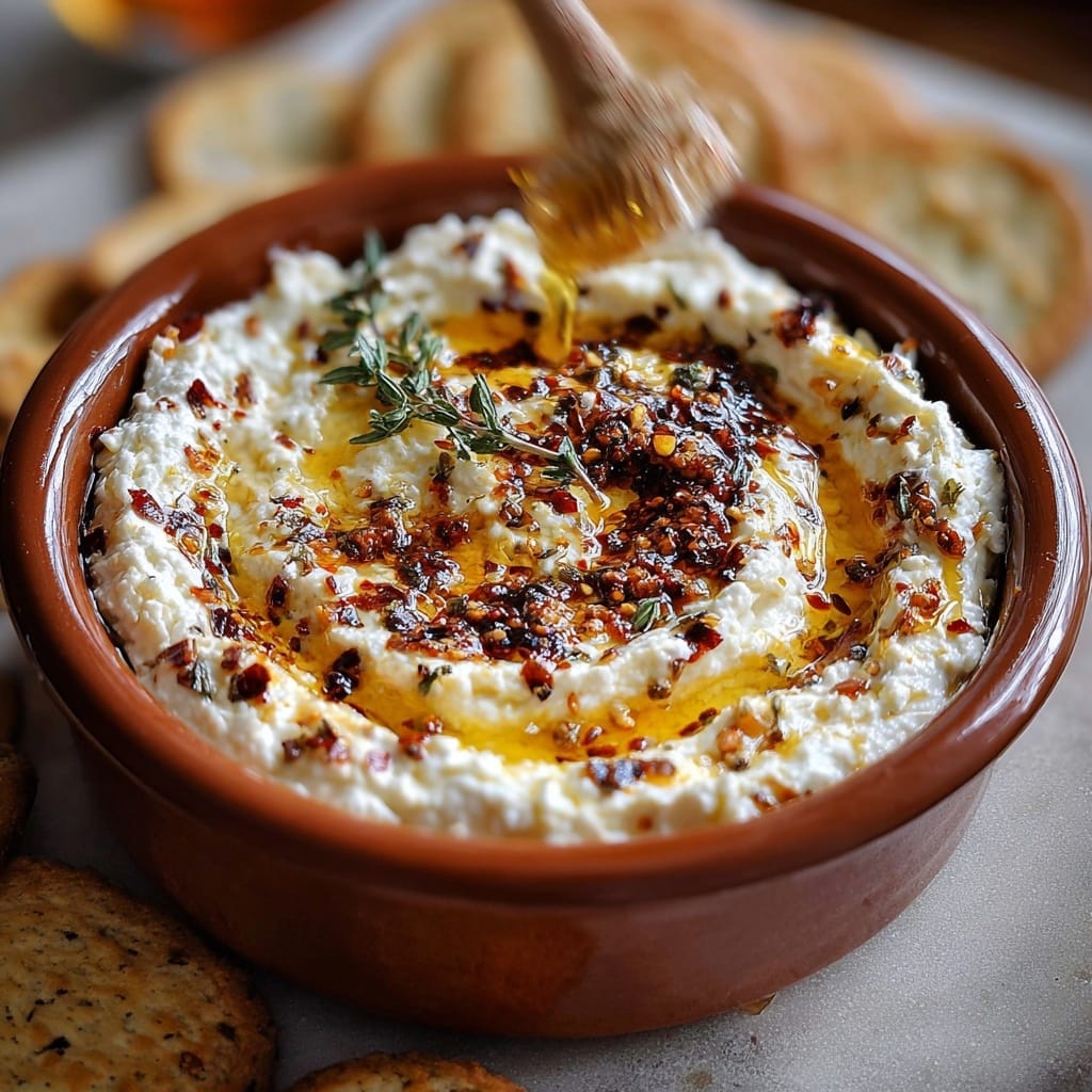 Spicy Ricotta Dip Hot Honey