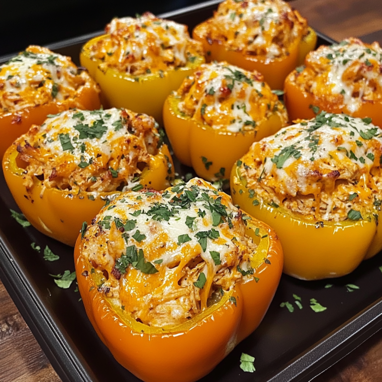 Buffalo Chicken Stuffed Bell Peppers