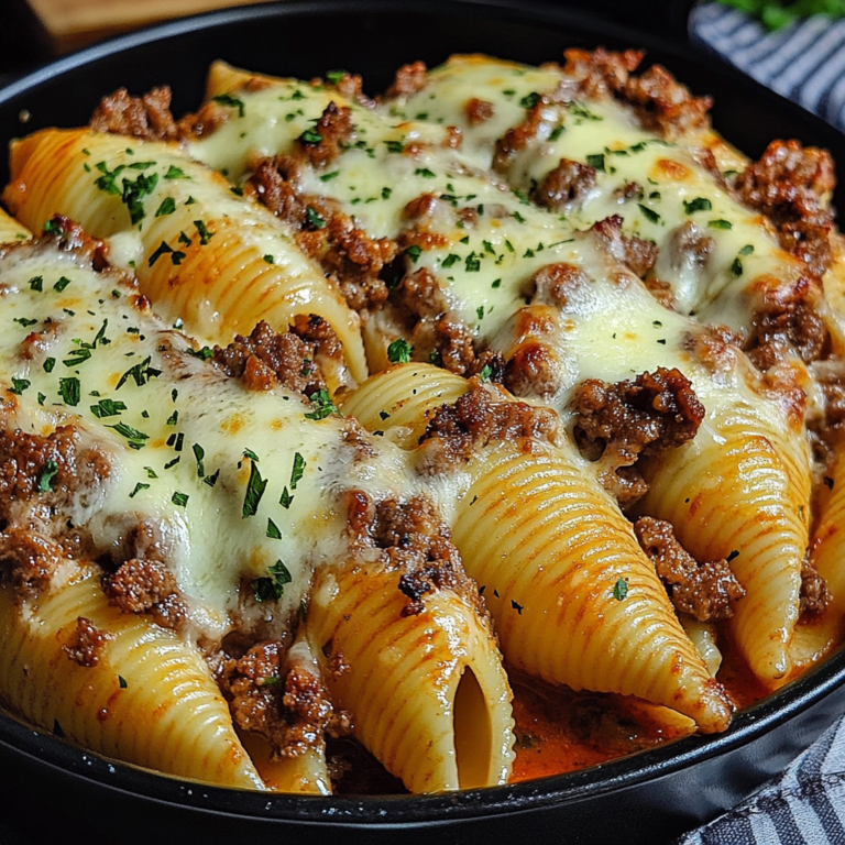 Creamy Ricotta Beef Stuffed Shells Pasta