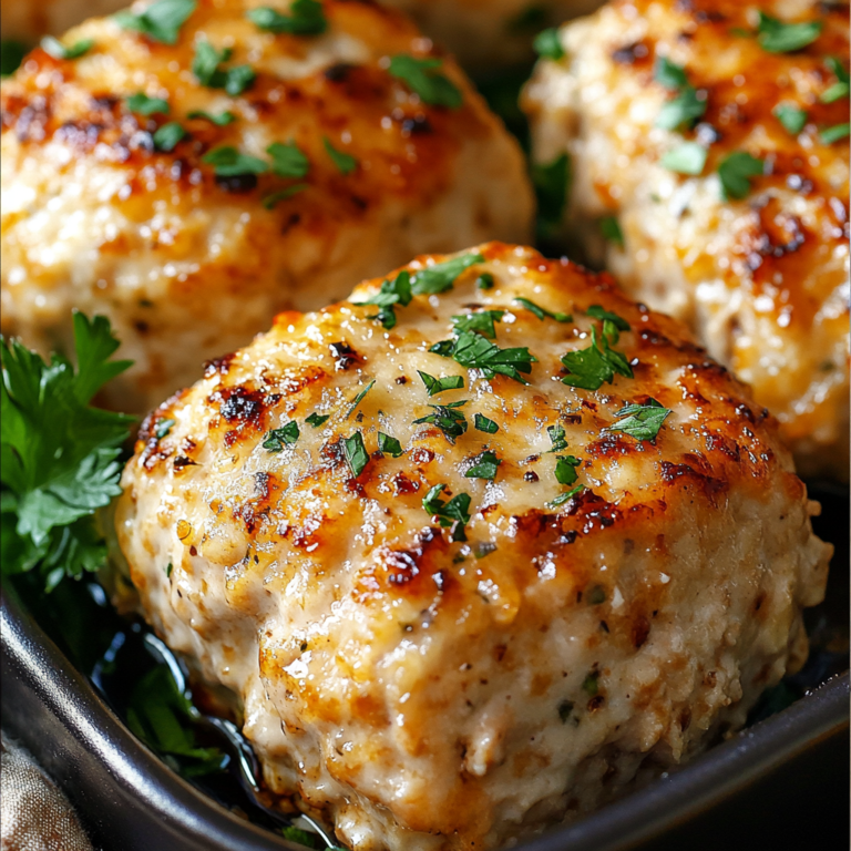 Garlic Parmesan Chicken Meatloaves