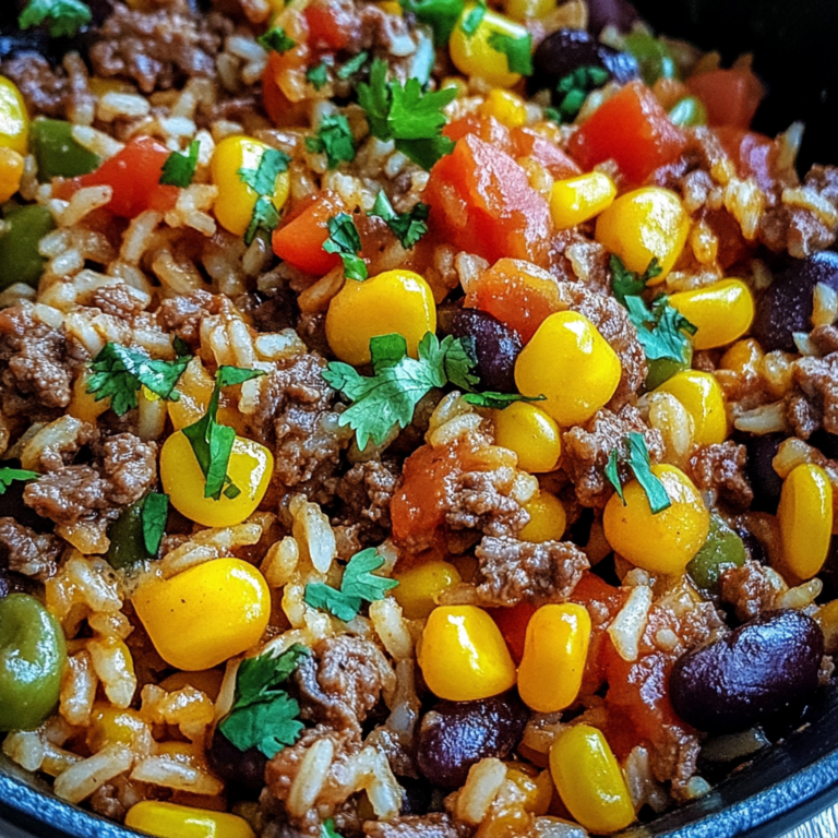 Mexican Beef and Rice Skillet