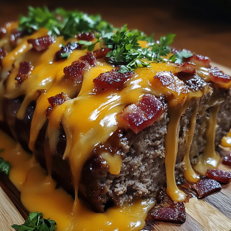 Savory Bacon Cheddar Meatloaf