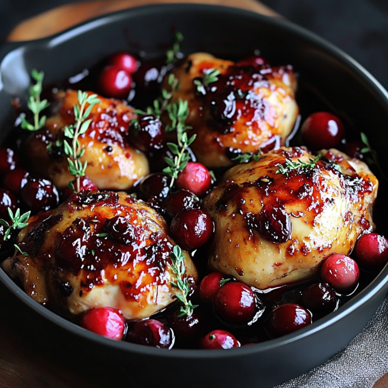 Sweet and Savory Cranberry Glazed Chicken