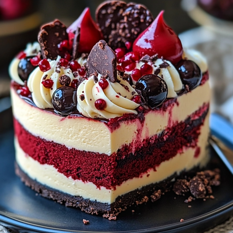 Red Velvet Cookie Dough Cheesecake