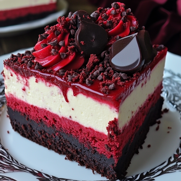 Cheesecake with Red Velvet Cookie Dough