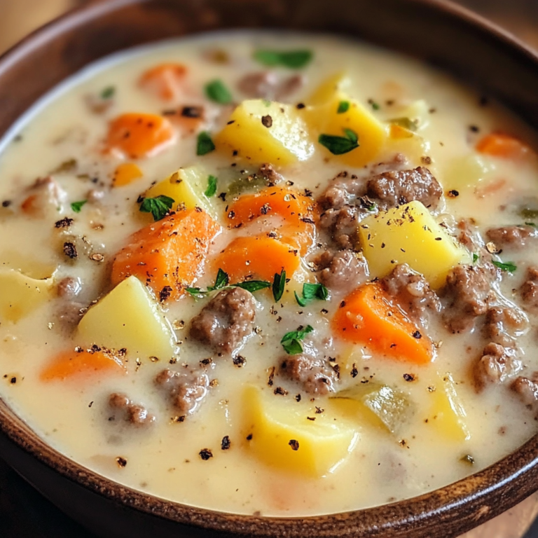 Creamy Potato & Hamburger Soup