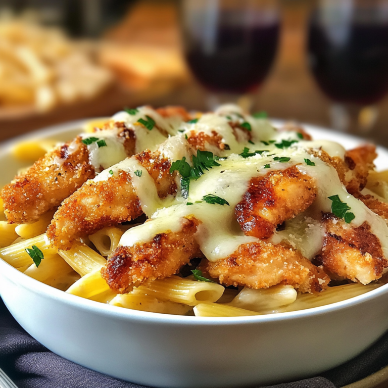 Crispy Chicken Parmesan Pasta