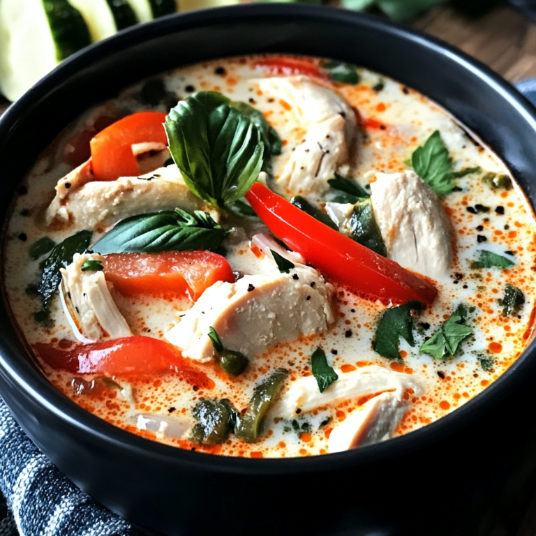 Crockpot Thai Coconut Chicken Soup
