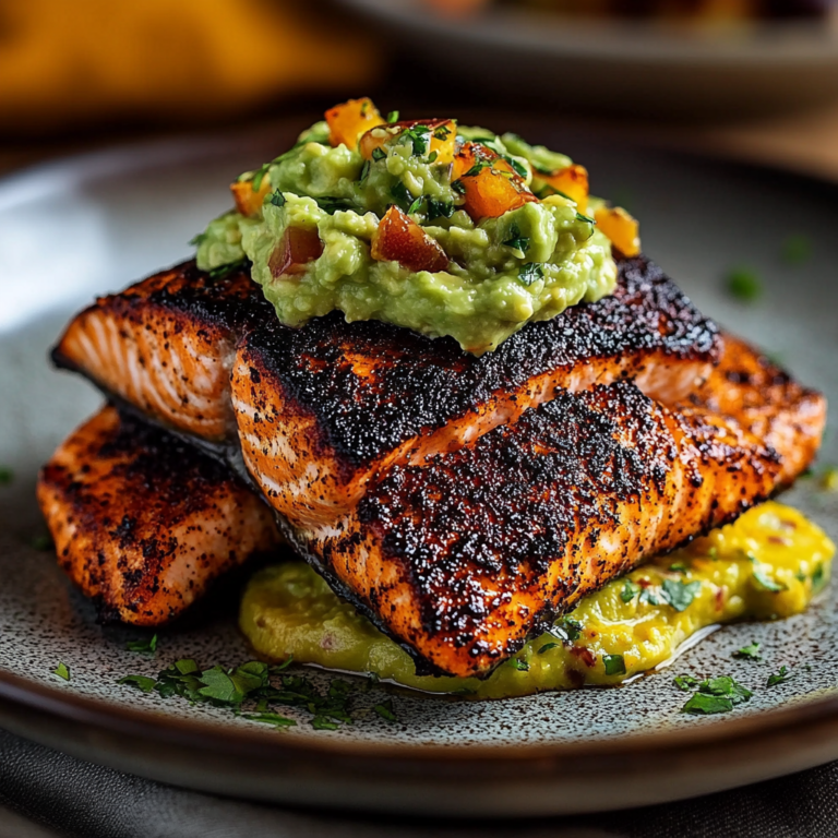 blackened salmon with guacamole recipe
