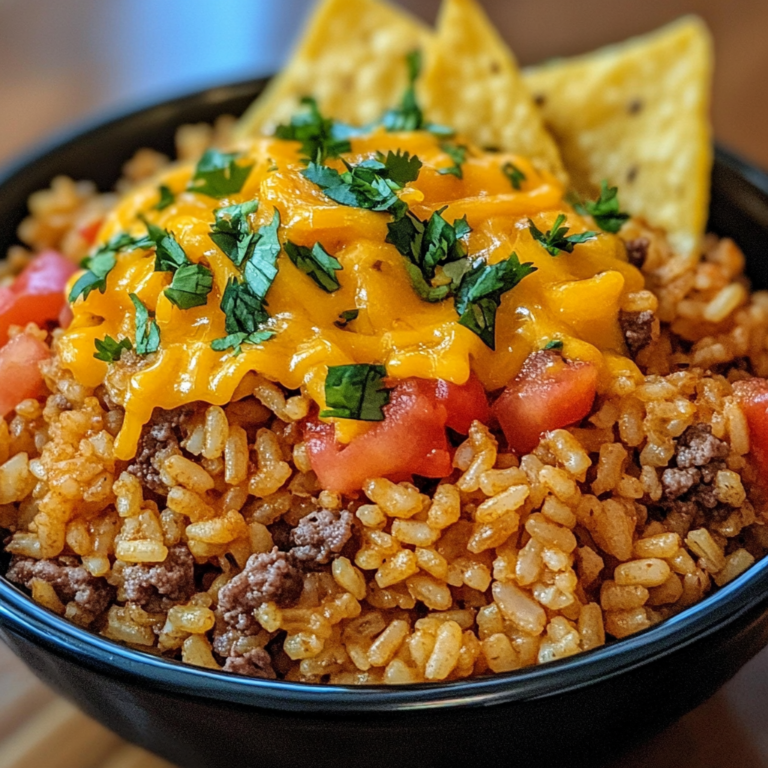 Taco Rice with Queso