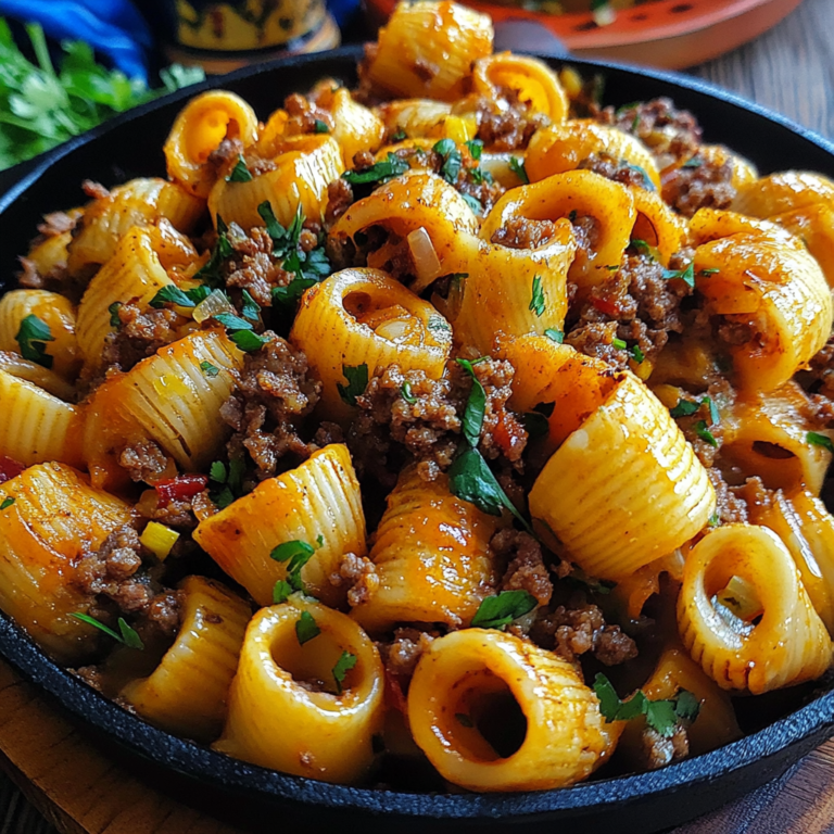 Conchitas with Ground Beef
