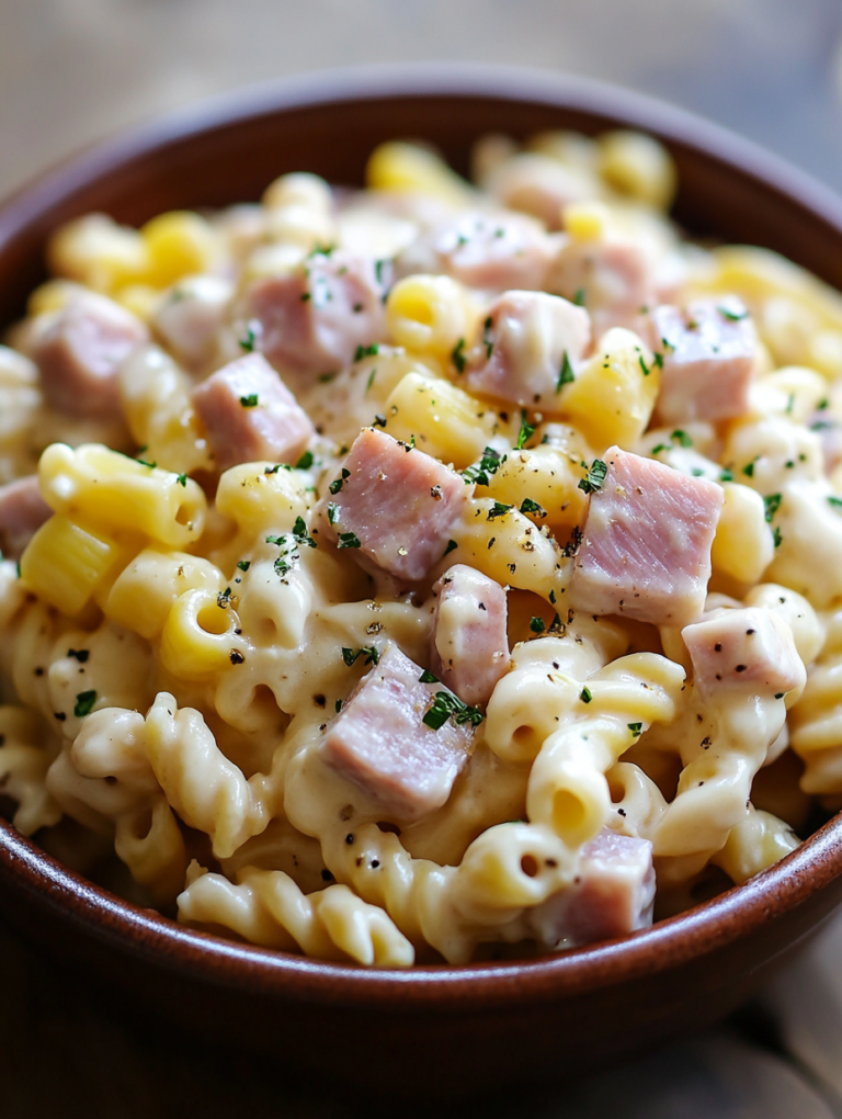 Creamy Ham Pasta Salad