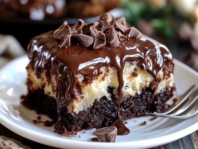German Chocolate Poke Cake