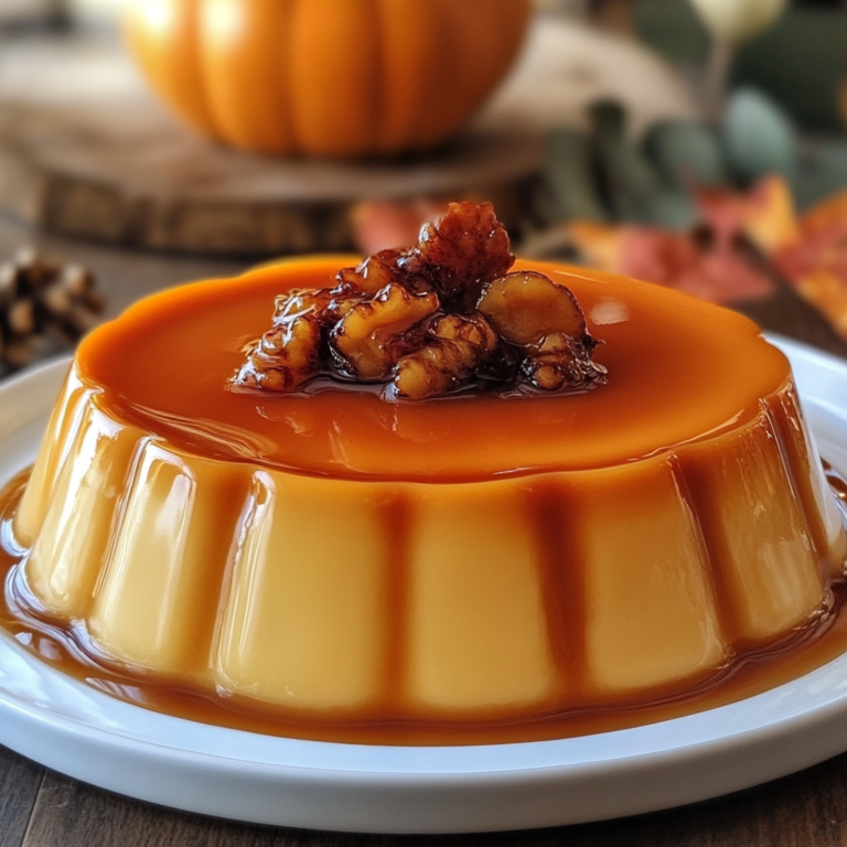 Pumpkin Flan with Caramel