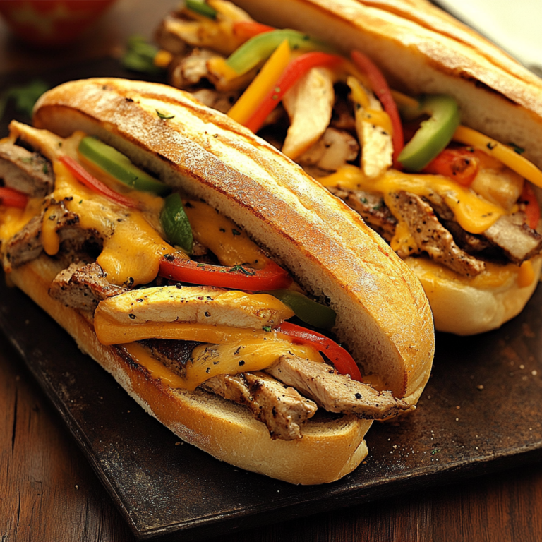 Chicken Cheese Steak Sandwiches