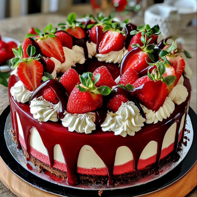 Velvet Strawberry Cheesecake