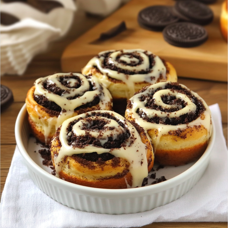 Oreo-Stuffed Cinnamon Rolls